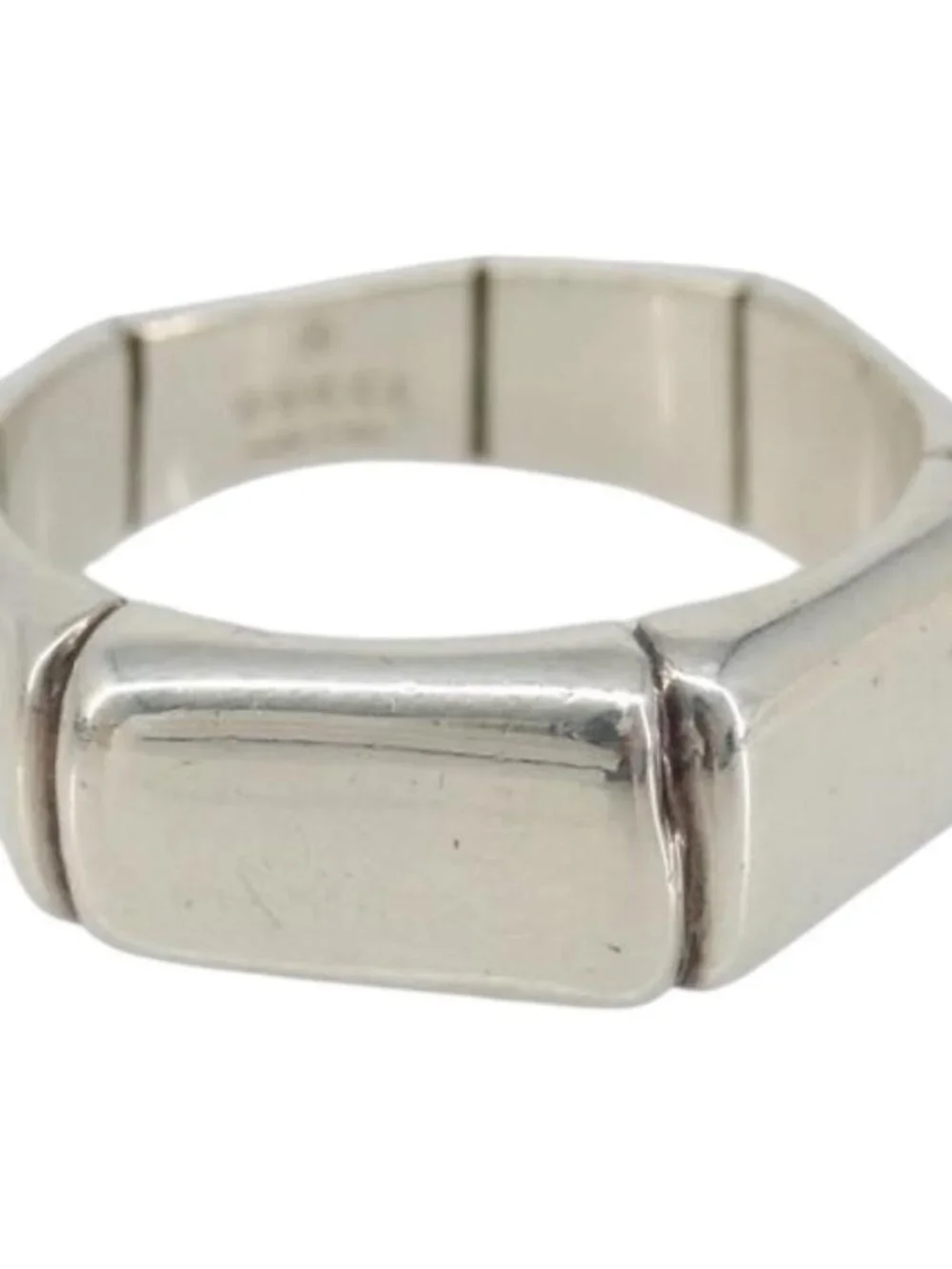 GUCCI Bamboo Ring Ag925 Silver Auth SW2377V